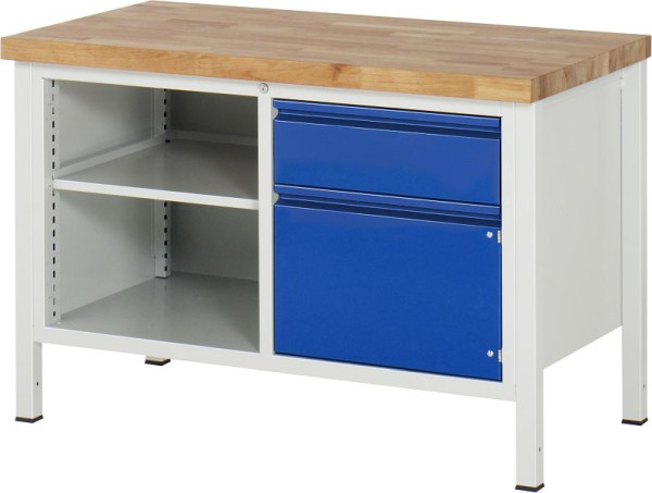 RAU Werkbank 8461I2, B1250xT700xH840mm, 1xSchublade-TA, 1xTür, 03-8461I2-127R4S.11