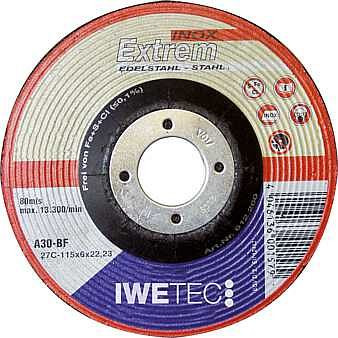 Iwetec Schruppscheibe Inox Extrem, ø 125 mm, VE: 10 Stück, 612261