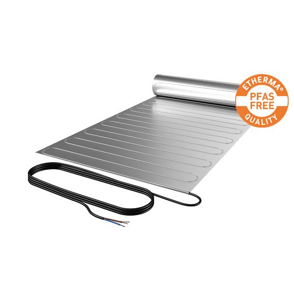 Etherma Heizmatte unter Laminat, 1,0m², 50x200cm, PFAS frei, 120W, 230V, 46679