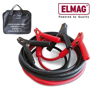 ELMAG Starthilfekabel-Set max. 700 A, Polklemmen vollisoliert, 2 x 4, 5 m, 35 qmm, inklusive Tragetasche, 55020