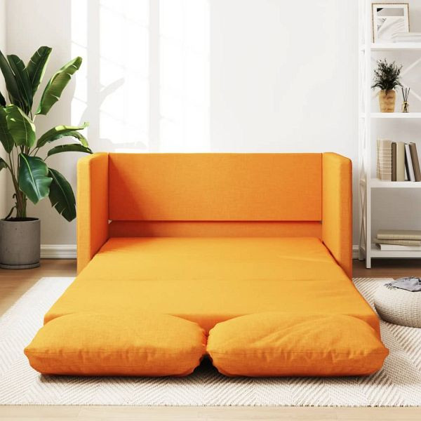 vidaXL Bodensofa mit Schlaffunktion Dunkelgelb 112x174x55 cm Stoff, 353972