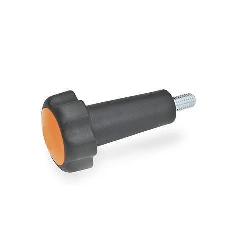 Ganter Sterngriffschrauben mit verlängerter Nabe (GN 5332-50-M10-50), VE: 25 Stück, 5332-50-M10-50