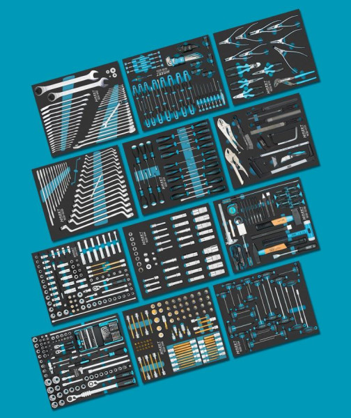 Hazet Werkzeug Sortiment, 616-teilig, Safety-Insert-System, 0-179NXXLD/616