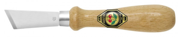 Kirschen Kerbschnitzmesser mit Holzheft, mit breiter, schräger Schneide, 3357000
