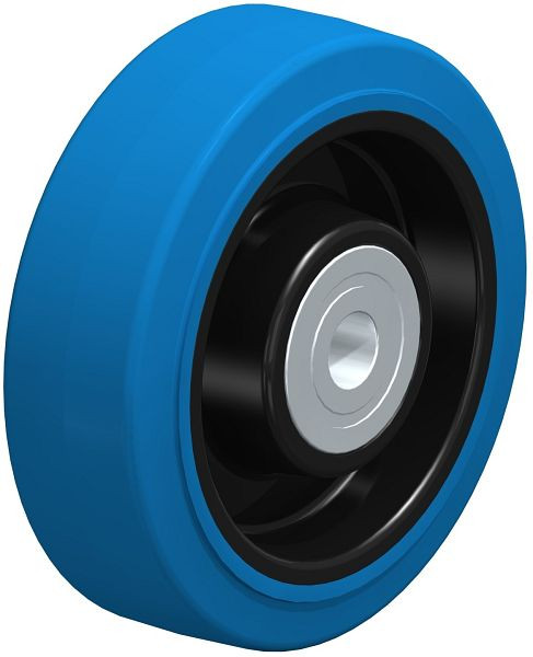 Blickle POEV 125/15K-SB Rad aus Elastik-Vollgummi, Blau, 738119