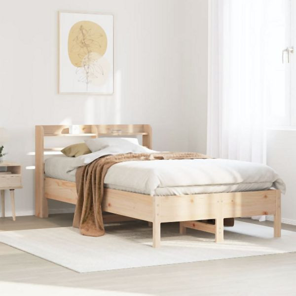 vidaXL Massivholzbett ohne Matratze 75x190 cm Kiefernholz, 3306912