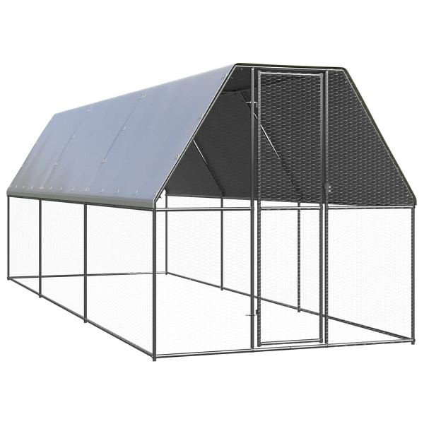 vidaXL Outdoor-Hühnerkäfig 2x6x2 m Verzinkter Stahl, 3154372