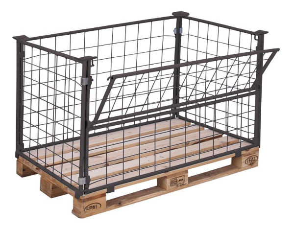VARIOfit Palettenaufsatz Typ 64, Innenmaße: 1.160 x 760 mm, RAL 7016 anthrazitgrau, Nutzhöhe: 800 mm, pa-080.027/AG