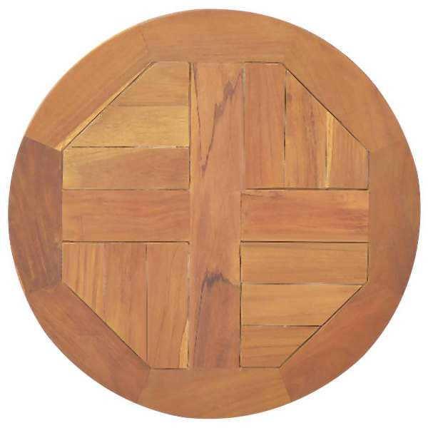 vidaXL Tischplatte Massivholz Teak Rund 2,5 cm 40 cm, 316153