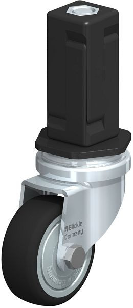 Blickle LRA-PATH 50K-FK-EV04 Apparate-Lenkrolle mit Expander, Thermoplastisches Polyurethan, Grau, 848586
