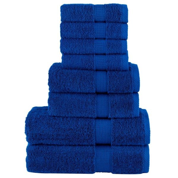 vidaXL 8 tlg. Premium-Handtuch-Set SOLUND Blau 600 g/m², 137538