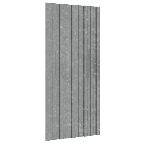 vidaXL Dachpaneel 12-teilig Silber 100 x 45 cm Verzinkter Stahl, 42047131