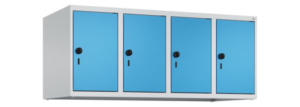 C+P Schrankaufsatz Classic PLUS, Aufsatzschrank, 7035/5012, Drehriegel, 500x1200x500mm, 4 Abteile, 080090-40 S10004