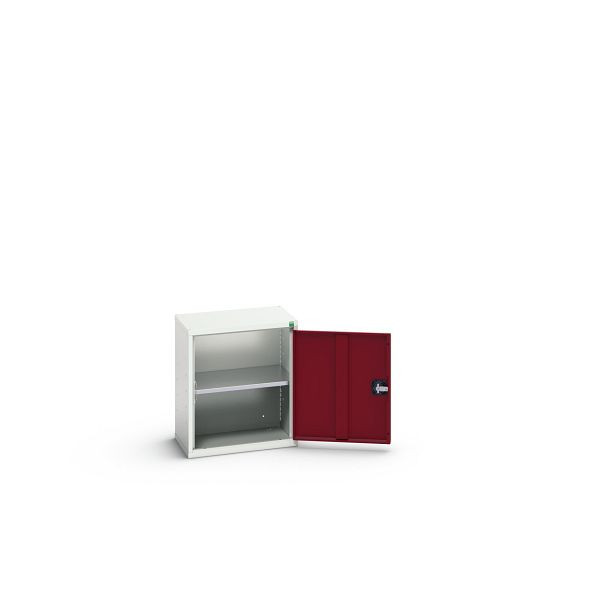 bott verso Economy Schrank, mit 1 Fachboden, BxTxH: 525 x 350 x 600 mm, Lichtgrau / Purpurrot, 16929001.24