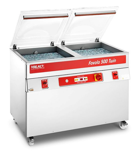 Valko Doppelkammervakuumierer, FAVOLA 500 TWIN 60, 2 Kammern mit je einer Schweißleiste 500 mm/je Kammer, Pumpe 60 m³/h, 1410V169