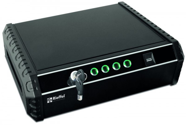 Rieffel Portables Wertbehältnis Elektronik- und Fingerprintschloss, MiniSafe EFP