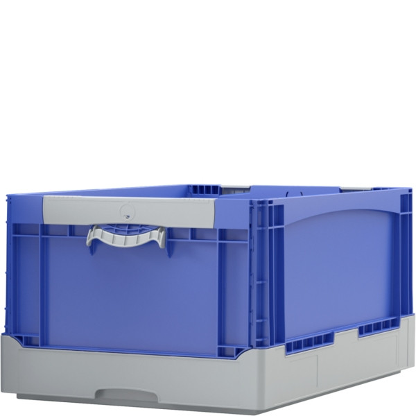 BITO KlappboxEQ 64281LR blau, Liftgriff Rippenboden, 400x285x600mm, 31478