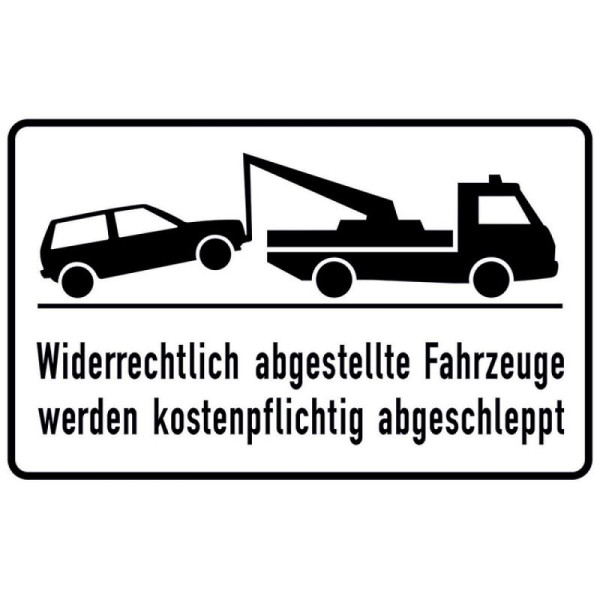 Stein HGS Haltverbotsschild, Widerrechtlich abgestellte Fahrzeuge werden kostenpflichtig a, 11.5174
