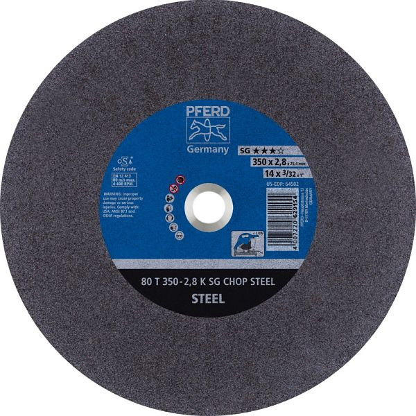 Pferd Trennscheibe CHOPSAW 80 T 350-2,8 K SG CHOP STEEL/25,4, VE: 10 Stück, 66323570