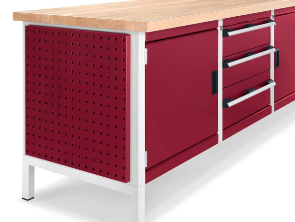 bott cubio Lochplatte seitlich für Kastenwerkbank BxTxH: 25 x 570 x 560 mm, RAL 3004, 41010001.24M