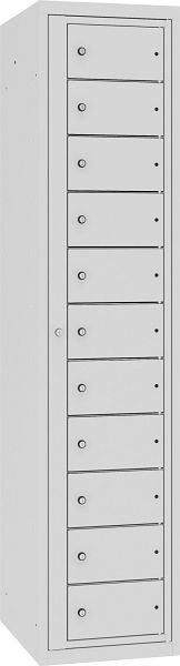 Eurobox Wäscheausgabeschrank stehend mit Zentralrahmen, 1 Abteil / 11 Fächer, 0805-043111