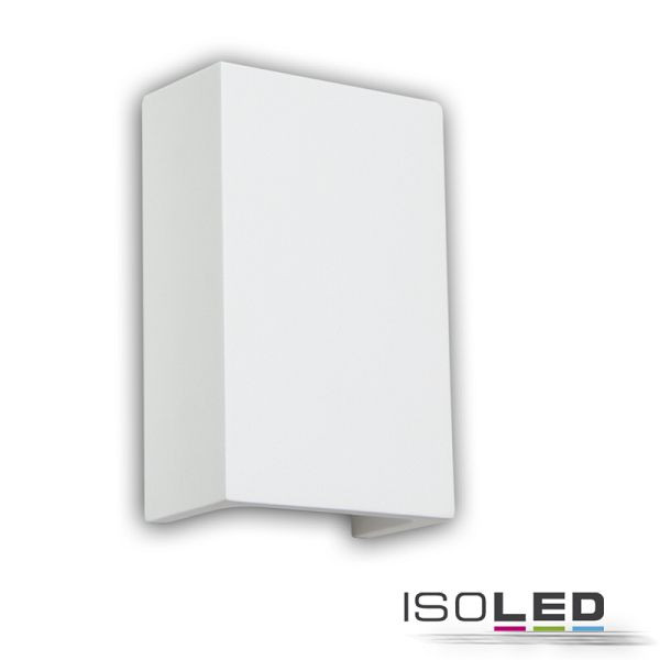 ISOLED LED Gips-Wandleuchte 2x3W, UP&DOWN, eckig, warmweiß, 112172