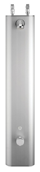 Benkiser Element Duschpaneel, Elektronik Selbstschluss-Duschpaneel mit Thermostat und Piezotaster für 9V Batteriebetrieb, 1964000