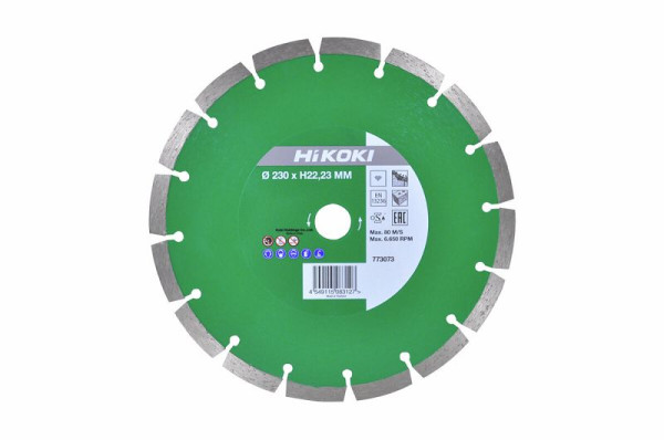 HiKOKI Diamanttrennscheibe 230x10,0x22,23 mm Universal ds, 773073