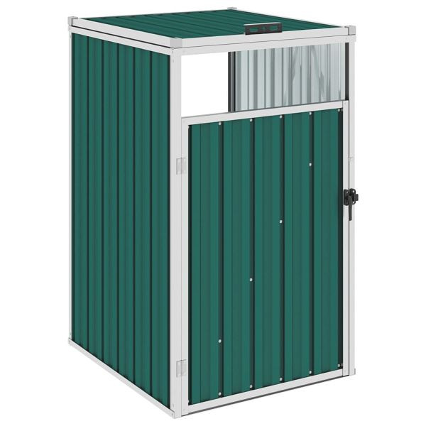 vidaXL Mülltonnenbox Grün 72×81×121 cm Stahl, 46273