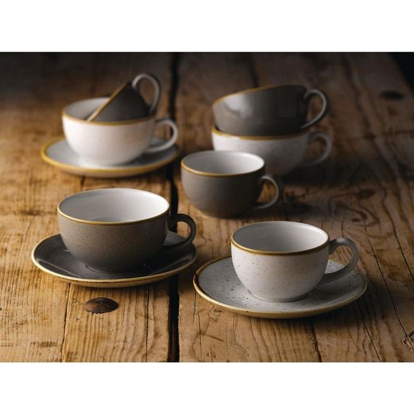Churchill Stonecast Cappuccinotasse, grau, 170 ml, (12 Stück), FR036