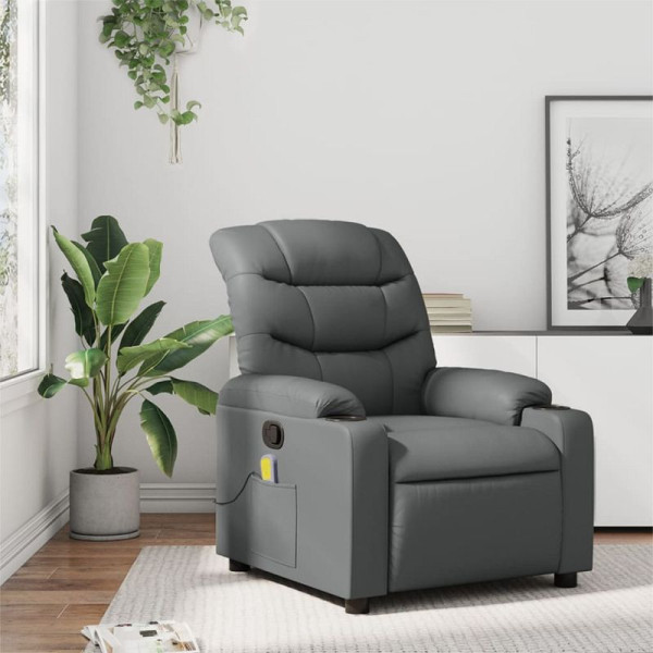 vidaXL Massagesessel Relaxsessel Grau Kunstleder, 3206905