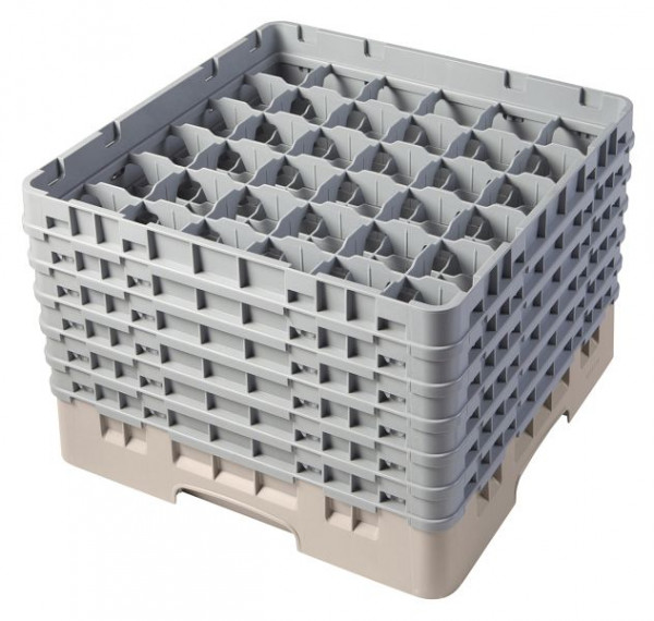 Cambro Spülkorb mit 36 Fächer Camrack® 27,9 cm Beige, 36S1114184