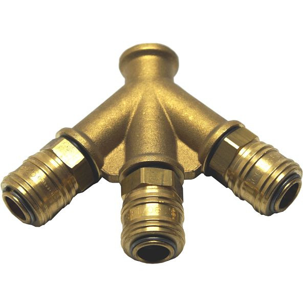 AEROTEC 3-fach Verteiler mit Kupplung 3/8 Zoll IG, 301.72.03.17-PS
