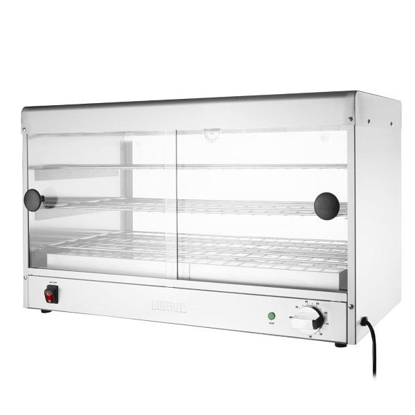 Buffalo Economy Kuchenvitrine für 60 Kuchen, zeitsparende, leicht zu reinigende Konstruktion aus Edelstahl, CJ559