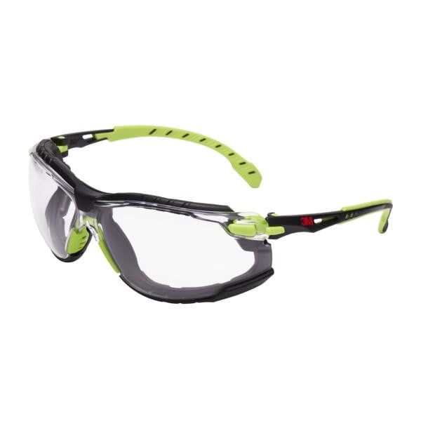 3M Solus Schutzbrille, Rahmen grün/schwarz, Scotchgard Antibeschlag-Beschichtung, klare Gläser, S1201SGAFKT-EU, VE: 20 Stück, 7100078881