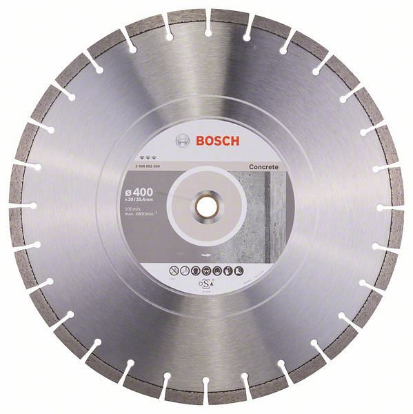 Bosch Diamanttrennscheibe Best for Concrete, 400 x 20,00/25,40 x 3,2 x 12 mm, 2608602659