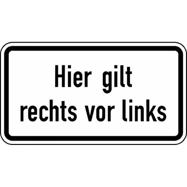 Stein HGS Hier gilt rechts vor links Nr. 2804, 600 x 330 mm, Flachform 2 mm, RA2, 2804-221