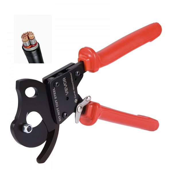 VEVOR Ratschenkabelschneider, Federstahlklingen, PVC-Griffe, Kupfer-/Aluminiumkabel bis 600 MCM / 300 mm², DLJD11INCHJLVEL32001V0