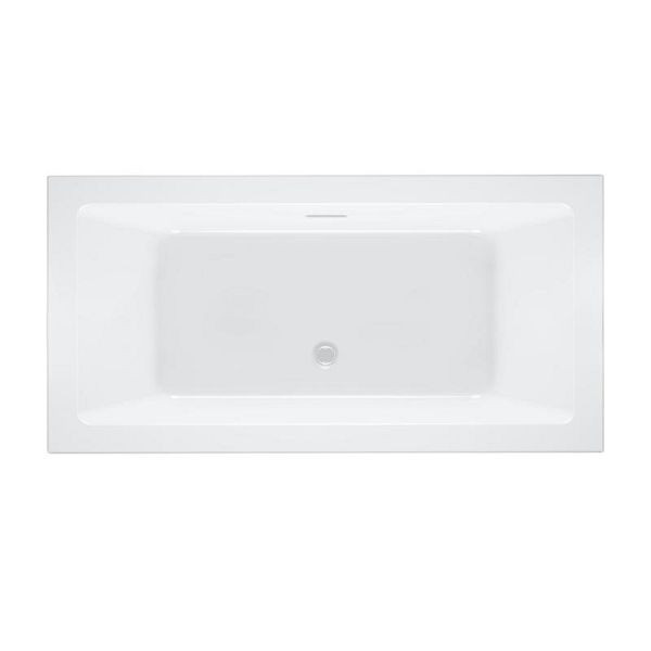 RIHO Rechteck-Badewannen mit Verkleidung, Rethink Cubic 200x90 cm, links, weiß, Plug & Play, B110012005
