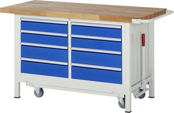 RAU Absenkbare Werkbank 8000 - Modell 8477, B1500 x T700 x H880 mm, 15-8477A2-157B4F.11