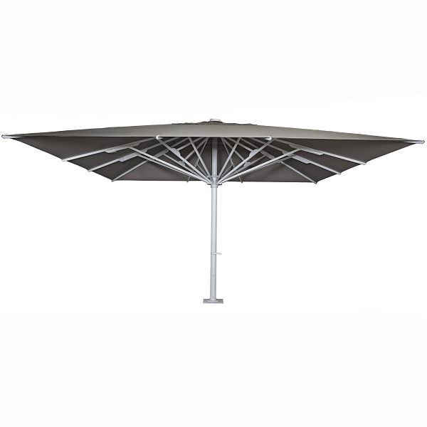 Mendler Gastronomie-Luxus-Sonnenschirm HWC-D20b, XXL-Schirm Marktschirm, 5x5m (Ø7,2m) Polyester/Alu 87kg, anthrazit, 70738