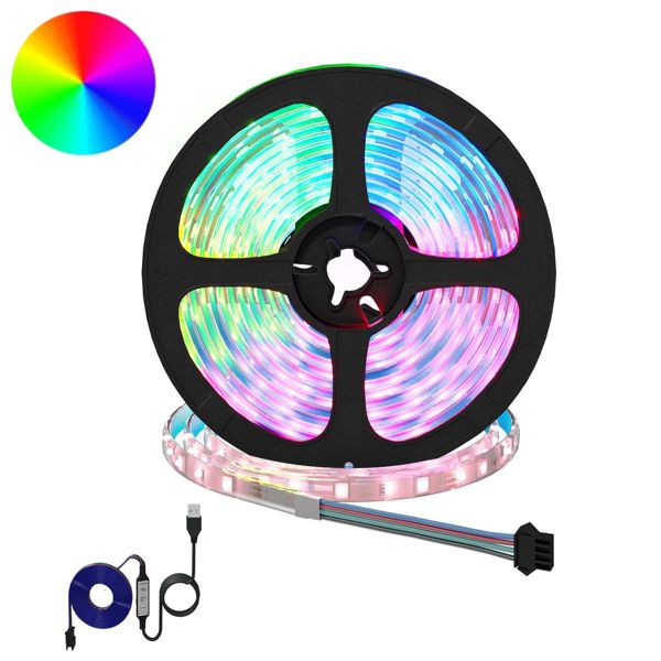 vidaXL LED Streifen 12-teilig Schwarz und Transparent 5100 mm, 3429131