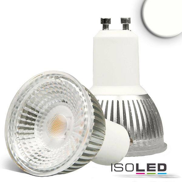 ISOLED GU10 LED Strahler 6W GLAS-COB, 70°, neutralweiß, dimmbar, 112971