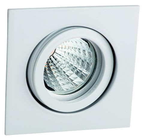 rutec Einbauleuchte Tulka Edelstahl V4A mit Clipverschluss eckig weiß schwenkbar 1,4401 X5CrNiMo 316, R5557-1