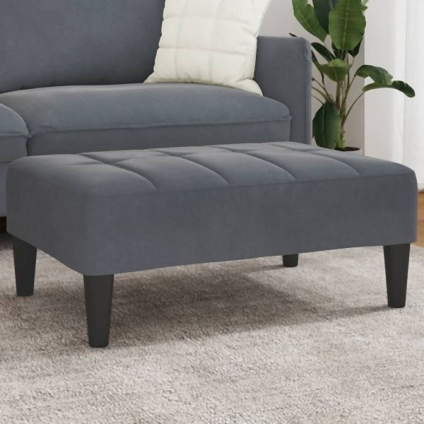 vidaXL Fußhocker Dunkelgrau 77x55x31 cm Abmessung Samt, 4007385