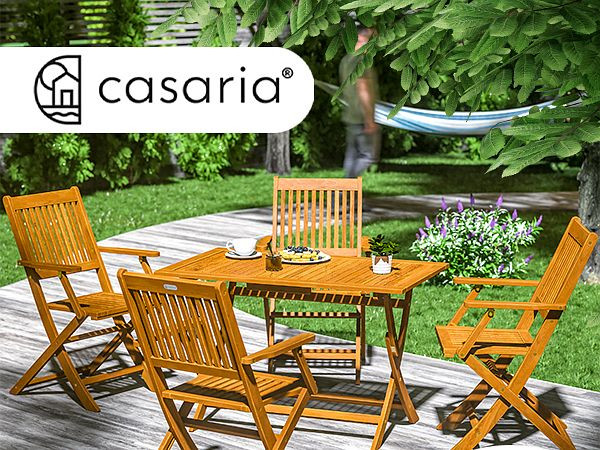 casaria Garten-Sitzgruppe Sydney Komfort 5-tlg Akazienholz FSC, 992819