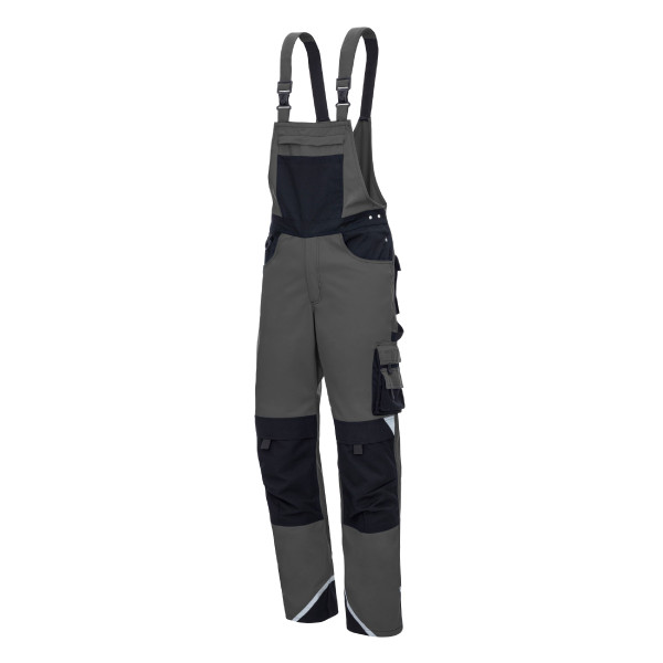 NITRAS MOTION TEX PLUS, Latzhose, Größe: 25, Farbe: grau, VE: 10 Stück, 7622-25