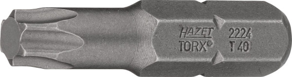 Hazet Bit, Sechskant massiv 8 (5/16 Zoll), Innen TORX® Profil, T40, Schlüsselweite: T40, 2224-T40