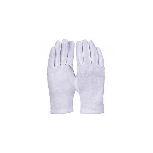 PRO FIT Baumwoll-Trikot-Handschuh, reinweiß, Schichtel, einfach, gesäumt, Größe: 6, VE: 12 Paar, 64015-6