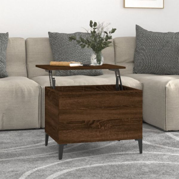 vidaXL Couchtisch Braun Eichen-Optik 60x44,5x45 cm Holzwerkstoff, 819579